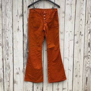 High-waisted button-up wranglers